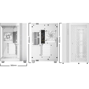 Be quiet! light base 600 lx midi tower behuizing (wit | 2x usb-a | 1x usb-c | rgb | tempered glass)