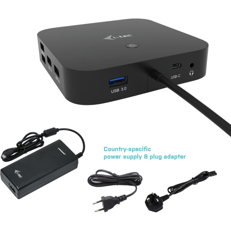 Load image into Gallery viewer, I-tec usb-c hdmi dp docking station with power delivery 100 w (zwart)
