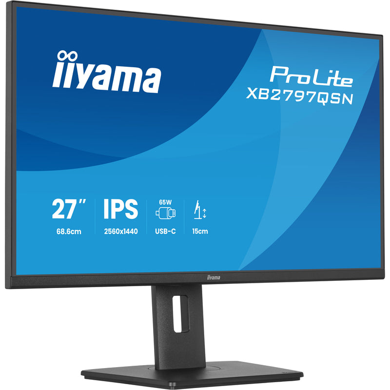 Load image into Gallery viewer, Iiyama prolite xb2797qsn-b1 27 monitor (zwart, 75 hz, hdmi, displayport, usb-c, lan, audio)
