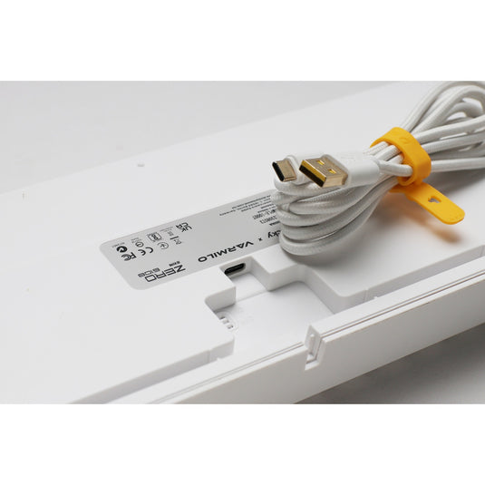 Ducky zero 6108 pure white, gaming toetsenbord (wit, us lay-out, cherry mx2a red, rgb leds, double-shot pbt, hot swap, 2.4ghz | bluetooth | usb-c)