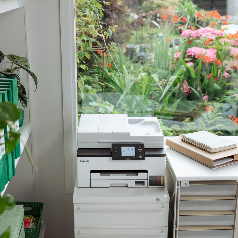 Load image into Gallery viewer, Canon maxify gx2051-kleureninkjetprinter met navulbare megatank all-in-one inkjetprinter met faxfunctie (wit, printen, kopiëren, scannen, faxen, wi-fi)

