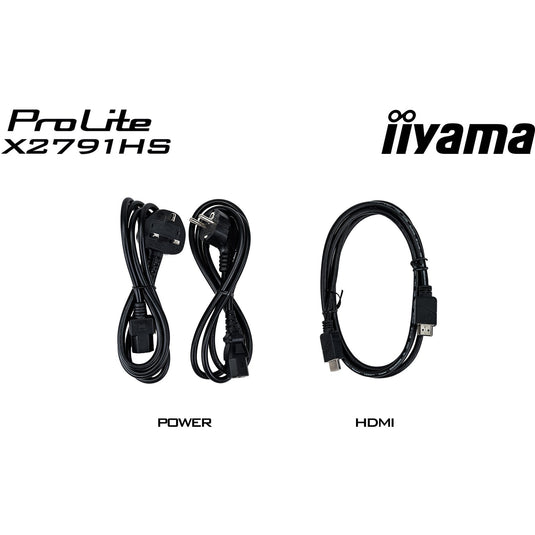 Iiyama prolite x2791hs-b1 27 monitor (zwart (mat), 120 hz, hdmi, displayport, audio)