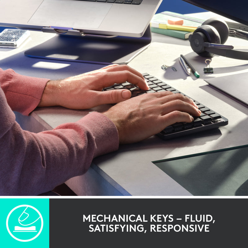 Load image into Gallery viewer, Logitech mx mechanical mini, toetsenbord (zwart grijs, us-international, gl tactile, bluetooth low energy)
