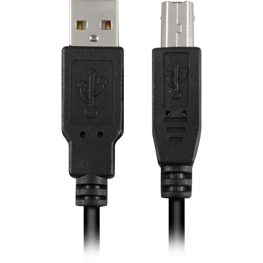 Sharkoon usb-a 2.0 > usb-b kabel (zwart, 1 meter)