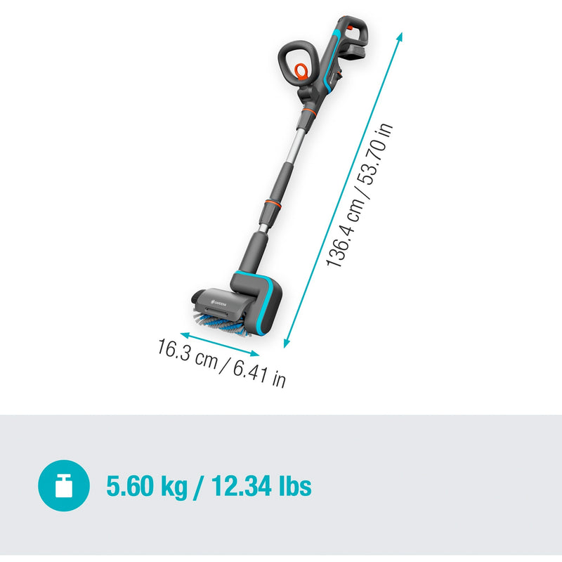 Load image into Gallery viewer, Gardena accu-multireiniger aquabrush universal 04 18v p4a set vloerreiniger (grijs turquoise, 14842-20)
