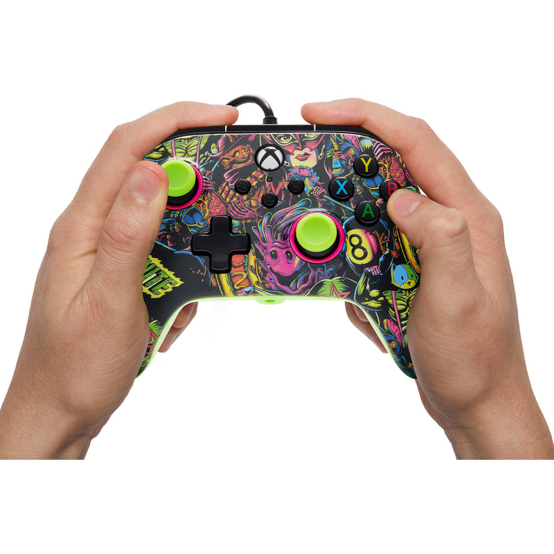 Load image into Gallery viewer, Powera advantage controller met kabel voor de xbox series x|s - fortnite: glow (neongroen, xbox series x|s, xbox one, pc)
