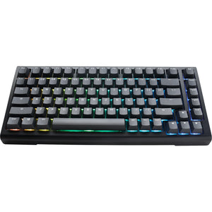 Ducky projectd tinker 75 met qmk via rgb mechanisch toetsenbord (zwart, us lay-out (qwerty), cherry mx blue, 75%, rgb leds, double-shot pbt, hot-swappable, gasket mount)