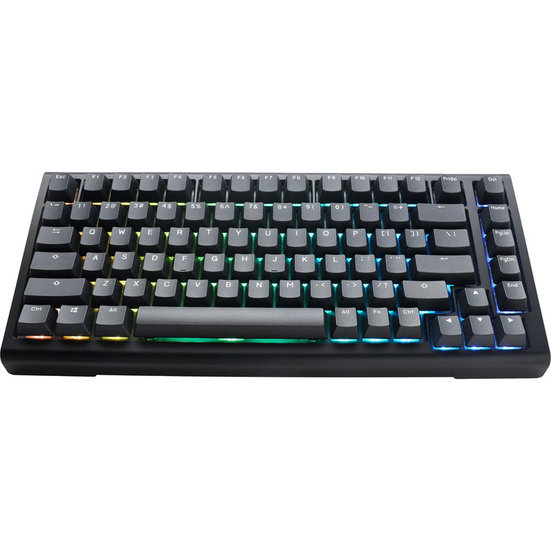 Load image into Gallery viewer, Ducky projectd tinker 75 met qmk via, toetsenbord (zwart wit, us lay-out, cherry mx blue, rgb led, double-shot pbt, hot-swappable, gasket mount, 75%)
