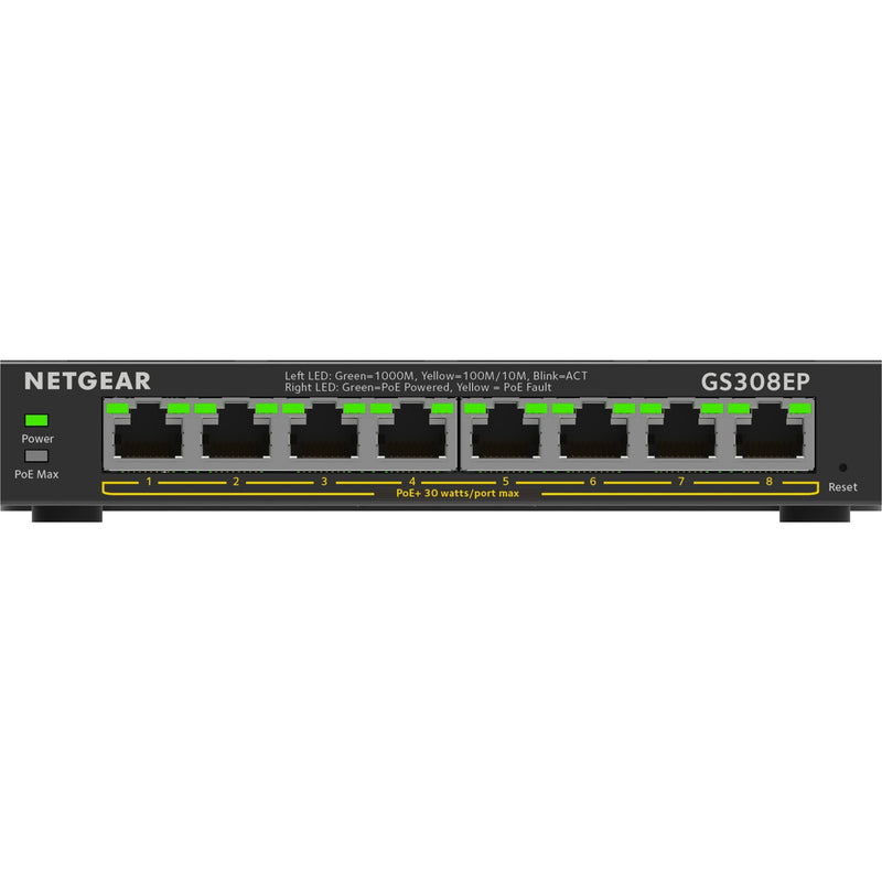 Load image into Gallery viewer, Netgear gs308ep switch (zwart)
