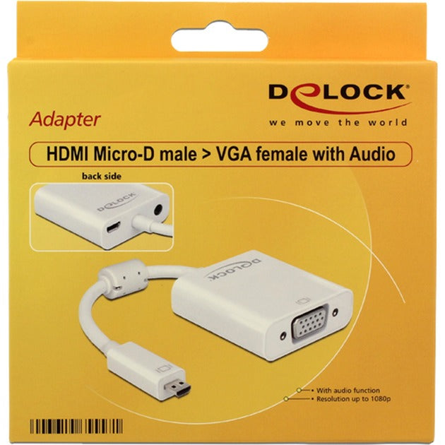 Load image into Gallery viewer, Delock micro-hdmi naar vga adapter (wit)
