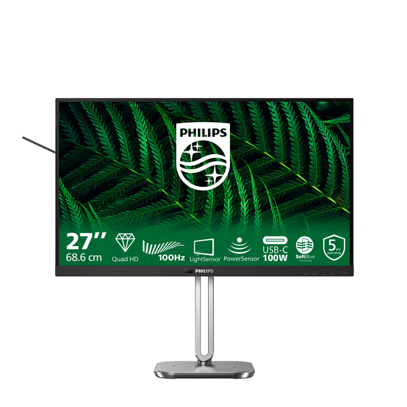 Load image into Gallery viewer, Philips 27b2g5601 27 monitor (zilver zwart, hdmi, displayport, usb, lan, audio)
