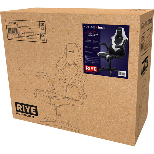 Trust gxt 703w riye gamingstoel (zwart wit)