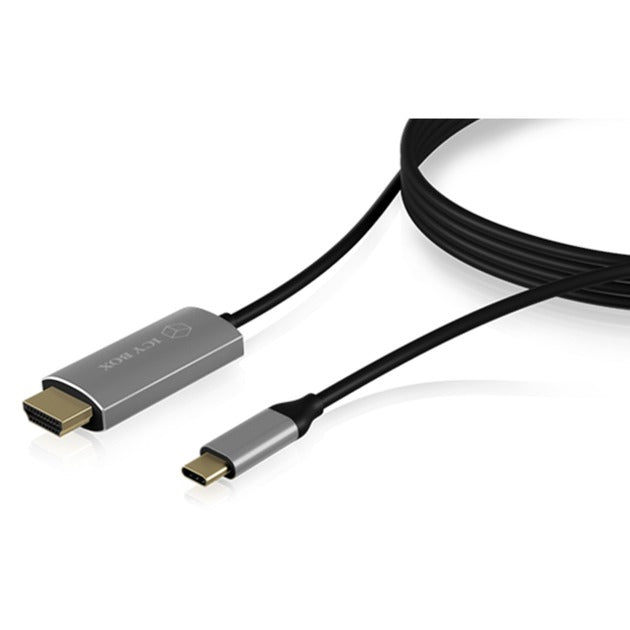 Load image into Gallery viewer, Icy box usb-c (male) > hdmi (male) kabel (zwart, 1,8 meter)
