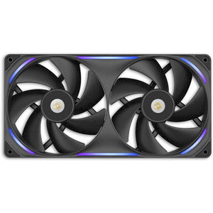 Nzxt performance fan f280x rgb case fans (zwart, 2 stuks, 280 x 140 x 30 mm, pwm)