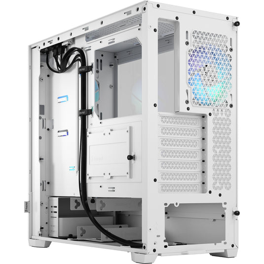 Fractal design pop air rgb midi tower behuizing (wit | 2x usb-a | rgb | tempered glass)