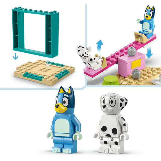 Lego duplo 11201 bluey en chloe in de speeltuin