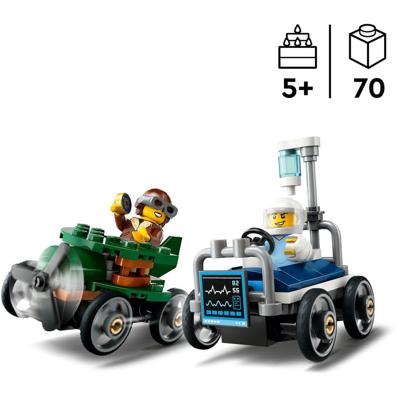 Load image into Gallery viewer, Lego city - raceautopakket: vliegtuig vs. ziekenhuisbed constructiespeelgoed (60459 | zeepkistenraceset)
