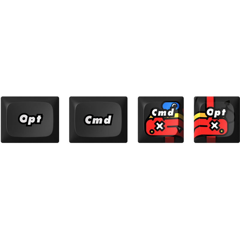 Load image into Gallery viewer, Iqunix f97 graffiti diary wireless mechanical keyboard, gaming toetsenbord (zwart wit, us lay-out, cherry mx red, rgb leds, 96%, hot-swappable, pbt, 2.4ghz | bluetooth 5.1 | usb-c)
