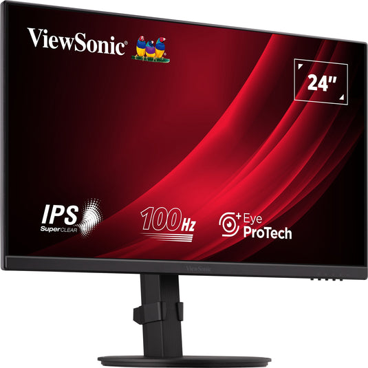 Viewsonic vg2408a 24 monitor (zwart, 1x hdmi, 1x displayport, usb-c, usb-a, sound, 100 hz)