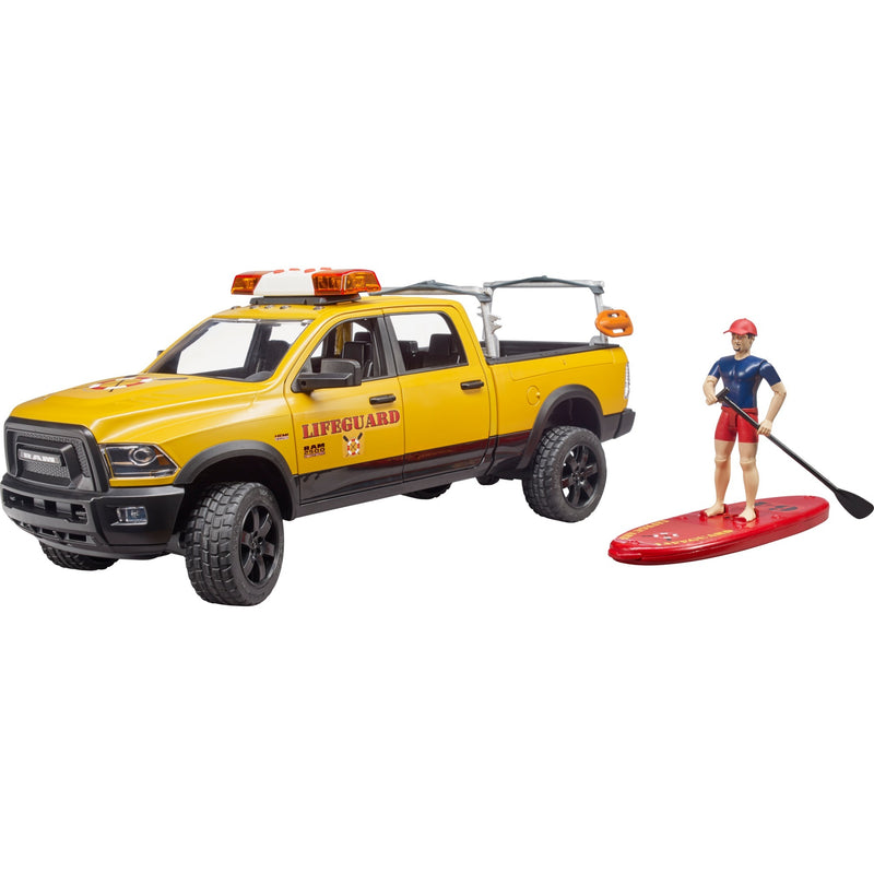 Load image into Gallery viewer, Bruder dodge ram 2500 reddingsbrigadeauto met strandwacht modelvoertuig (02506)
