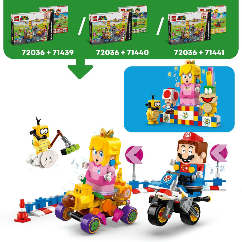 Load image into Gallery viewer, Lego super mario 72036 mario kart baby peach en grand prix set
