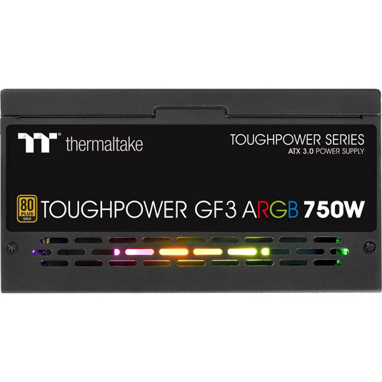 Thermaltake toughpower gf3 argb gen 5 eu modulaire 750 watt voeding (zwart, 4x pcie)