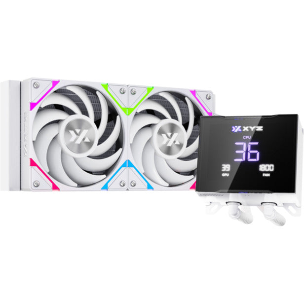 Afbeelding laden in galerijviewer, Xyz pc gear hydrotemp aio 240 waterkoeling (wit, argb, pwm)
