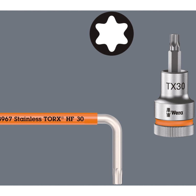Load image into Gallery viewer, Wera inbussleutelset torx 3967 9 tx sxl multicolour hf stainless 1 (9-delig, torx t8 tot t40)
