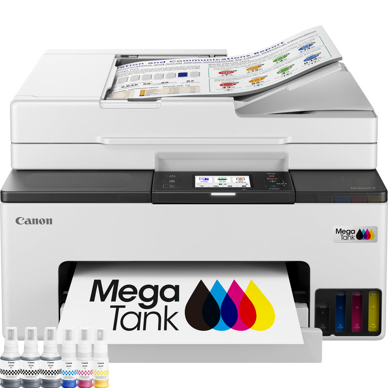 Load image into Gallery viewer, Canon maxify gx2051-kleureninkjetprinter met navulbare megatank all-in-one inkjetprinter met faxfunctie (wit, printen, kopiëren, scannen, faxen, wi-fi)
