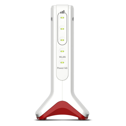 Fritz! box 6825 4g edition international wlan lte router (wit rood, mesh wi-fi, 4g 3g)