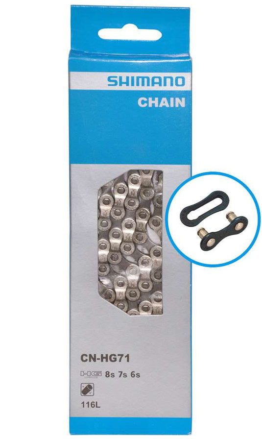 Shimano cn-hg71c 6 7 8-speed chain with quick-link
