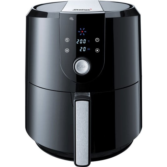 Steba hf 5000 xl heteluchtfriteuse (zwart roestvrij staal, 5,2 liter)