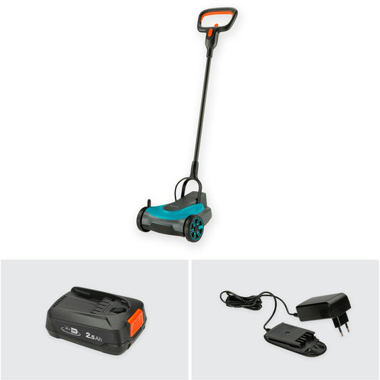Gardena handymower 22 18v p4a set grasmaaier (grijs turquoise, 14620-20, accu inbegrepen)