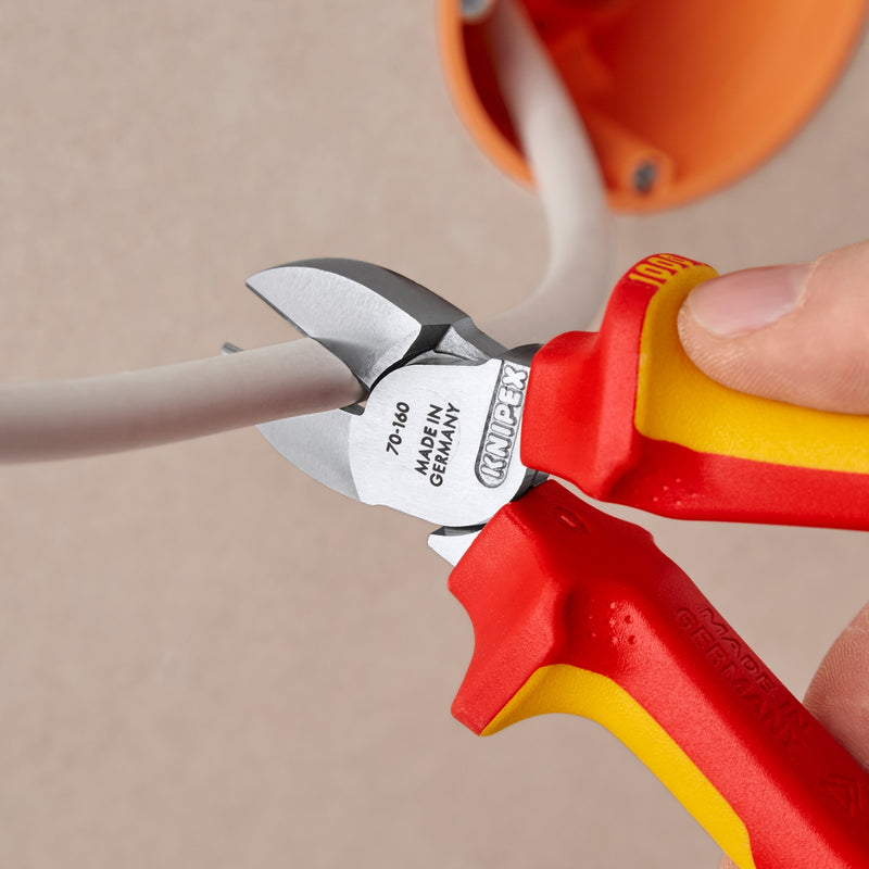 Load image into Gallery viewer, Knipex zijsnijtang vde 70 06 160 kniptang (rood geel, vde-getest)
