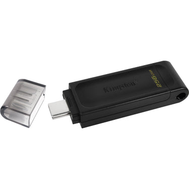 Kingston datatraveler 70 256 gb usb-stick (zwart, dt70 256gb, usb-c 3.2 gen 1)
