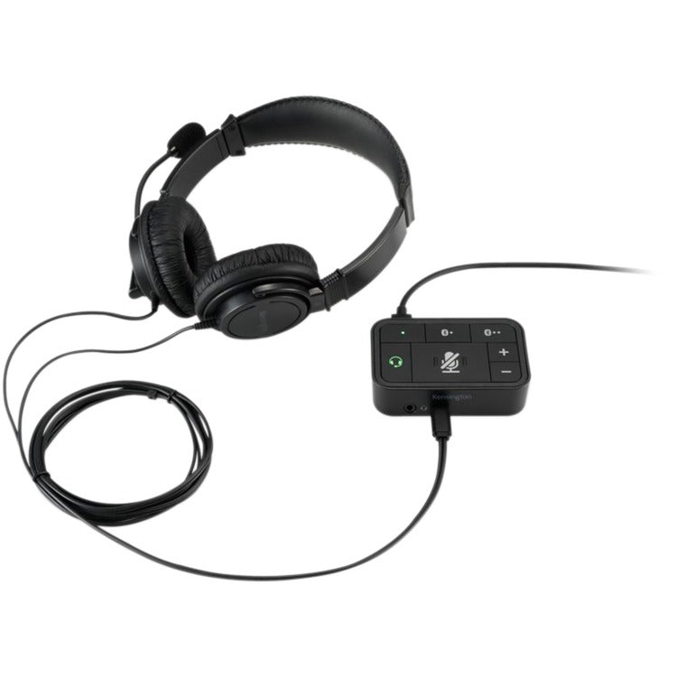 Load image into Gallery viewer, Kensington universal 3-in-1 pro audio headset switch (bluetooth, usb, 3,5mm audio)
