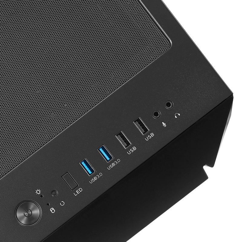 Load image into Gallery viewer, Silverstone sst-fav1mb-pro midi tower behuizing (zwart | 4x usb-a | rgb | window)
