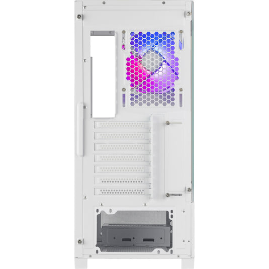 Silverstone lucid 05 mini tower behuizing (wit | 2x usb-a | 1x usb-c | rgb | tempered glass)