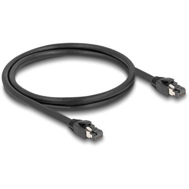 Delock netwerkkabel s ftp, rj-45 met cat.8.1 (zwart, 1 meter)