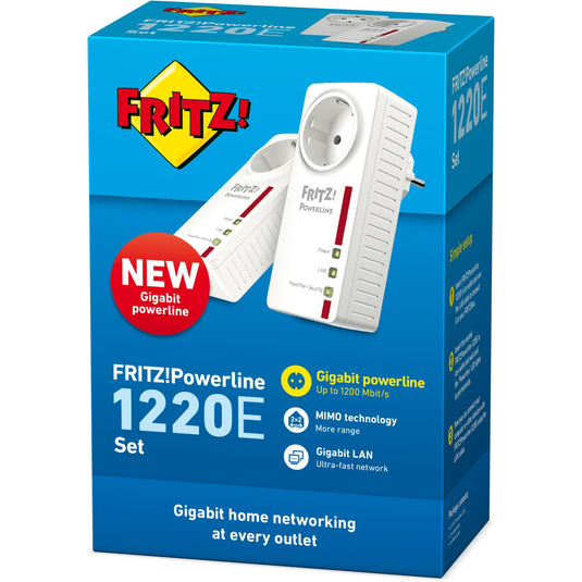 Fritz! powerline 1220e set internationaal (wit, 2 stuks)