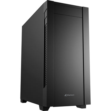 Sharkoon s25 silent midi tower behuizing (zwart | 2x usb-a | 1x usb-c)