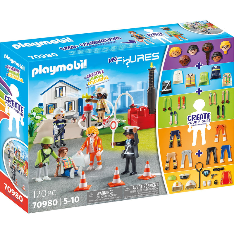 Load image into Gallery viewer, Playmobil figures - my figures: reddingsmissie constructiespeelgoed (70980)
