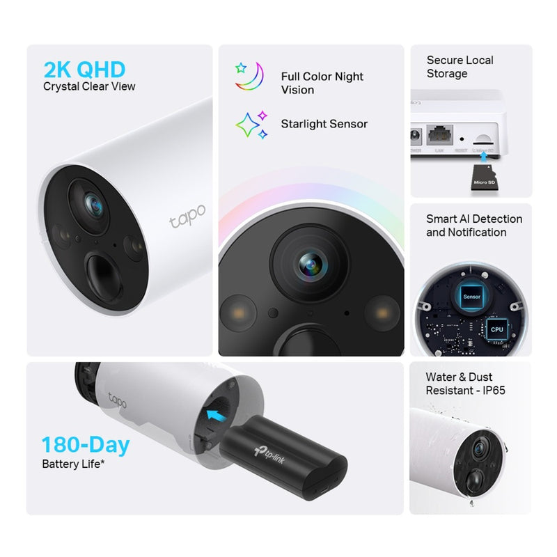 Load image into Gallery viewer, Tp-link tapo c420s1 beveiligingscamera (wit, 2k qhd, ip65)

