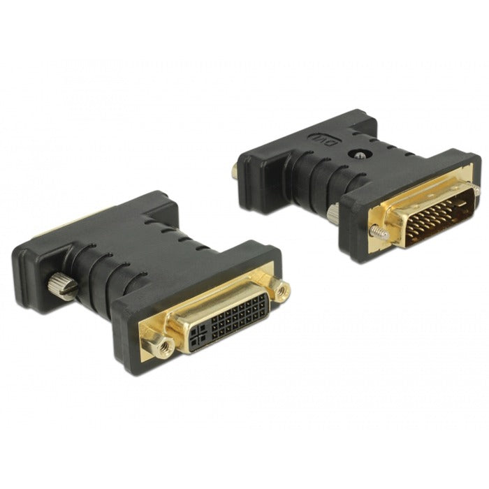 Load image into Gallery viewer, Delock dvi 24+1 male naar dvi 24+5 female adapter (zwart)
