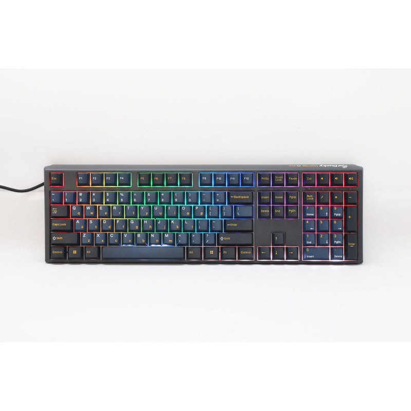 Load image into Gallery viewer, Ducky one 3 pro rgb mechanisch gaming toetsenbord (zwart, us lay-out (qwerty), cherry mx2a red, 100%, rgb led, double-shot pbt, quack mechanics, hot swap)
