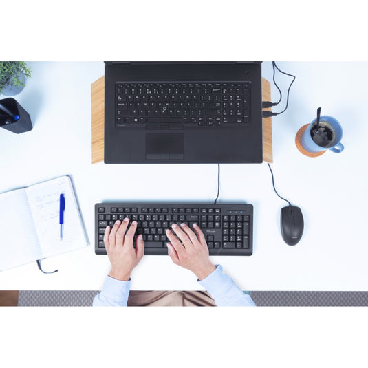 Trust primo keyboard mouse set, desktopset (zwart, us lay-out, membraan)