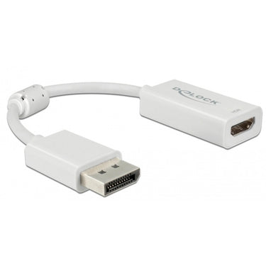 Delock displayport 1.4 > hdmi adapter (wit, 0,1 meter, 4k)