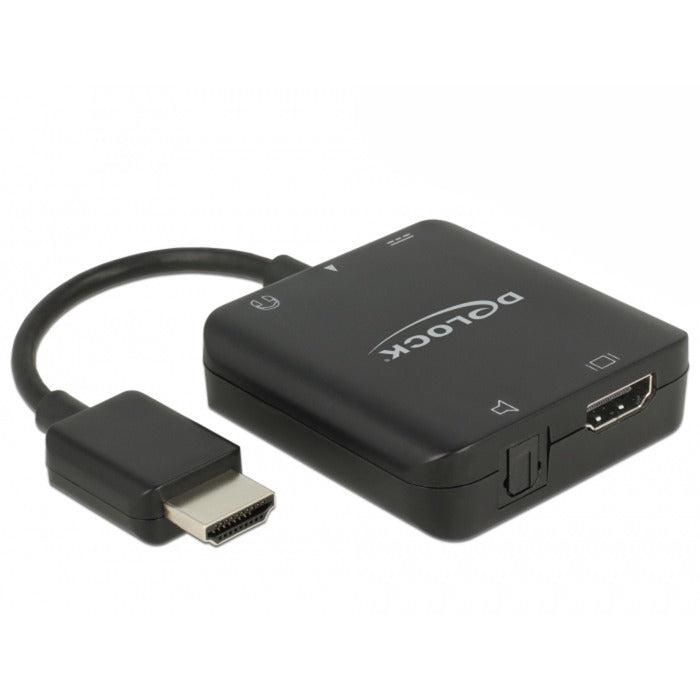 Load image into Gallery viewer, Delock hdmi audio extractor compact adapter (zwart, 0,3 meter, 4k 60hz)
