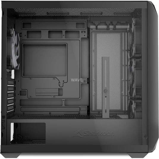 Sharkoon mk3 rgb mini tower behuizing (zwart | 2x usb-a | 1x usb-c | rgb | tempered glass)