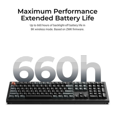 Keychron v6 ultra 8k wireless custom mechanical keyboard (zwart, us lay-out (qwerty), silk pom brown, 100%, rgb, hot swap, 2.4 ghz | bluetooth 5.3 | usb-c)